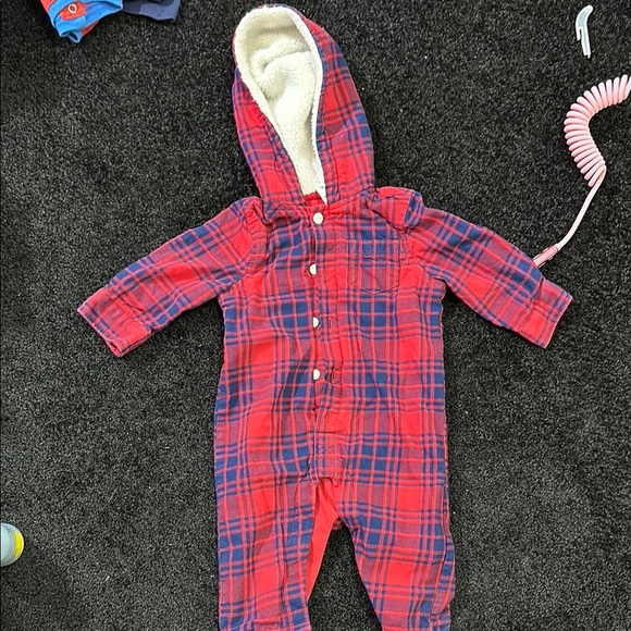 Plaid‎ Red and Blue Kids One Piece - Picture 1 of 3